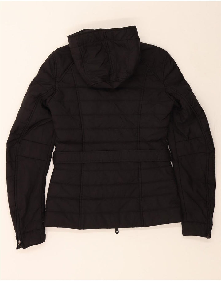 REFRIGIWEAR Womens Hooded Padded Jacket IT 44 Medium Black Nylon Vintage Refrigiwear and Second-Hand Refrigiwear from Messina Hembry 
