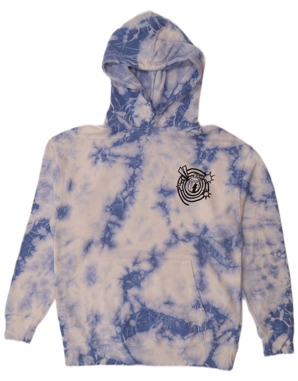 Zara Pull à capuche graphique pour garçon 13-14 ans Bleu Tie Dye Coton