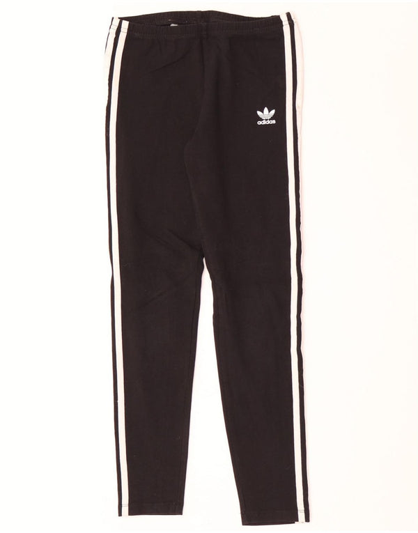 Adidas Girls Leggings 13-14 Years Black Cotton