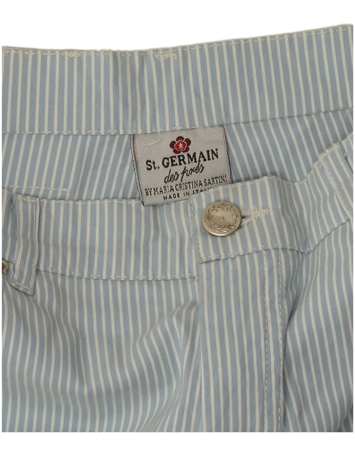 ST. GERMAIN Womens Straight Casual Trousers Medium W28 L27 Blue Striped
