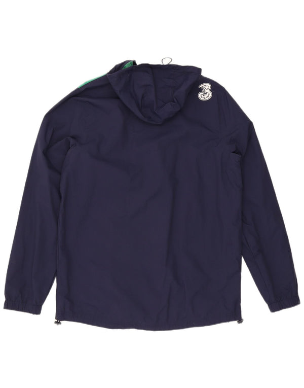 Canterbury Mens IRFU Hooded Rain Jacket UK 38 Medium Navy Blue Colourblock