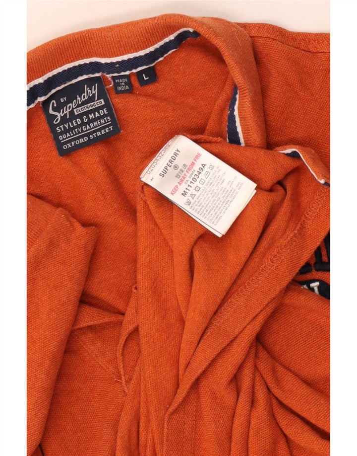 Polo grafica da uomo Superdry Large in cotone arancione
