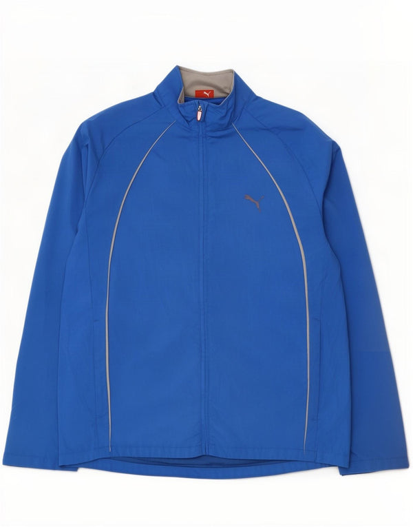Puma Mens Tracksuit Top Jacket Medium Blue Polyester