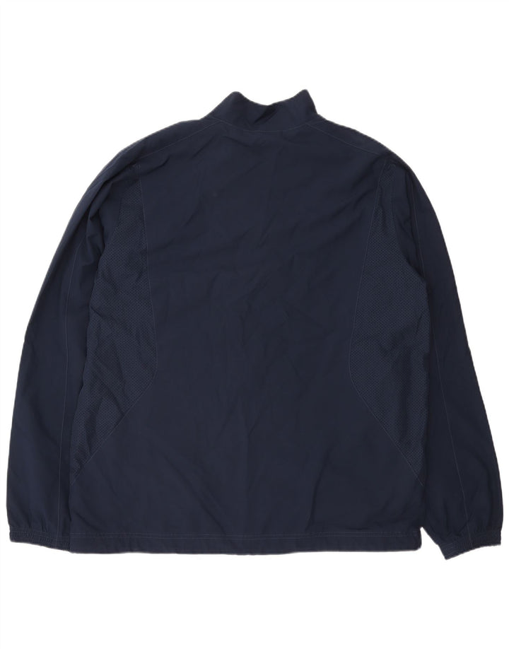 REEBOK Mens Tracksuit Top Jacket XL Navy Blue Polyester