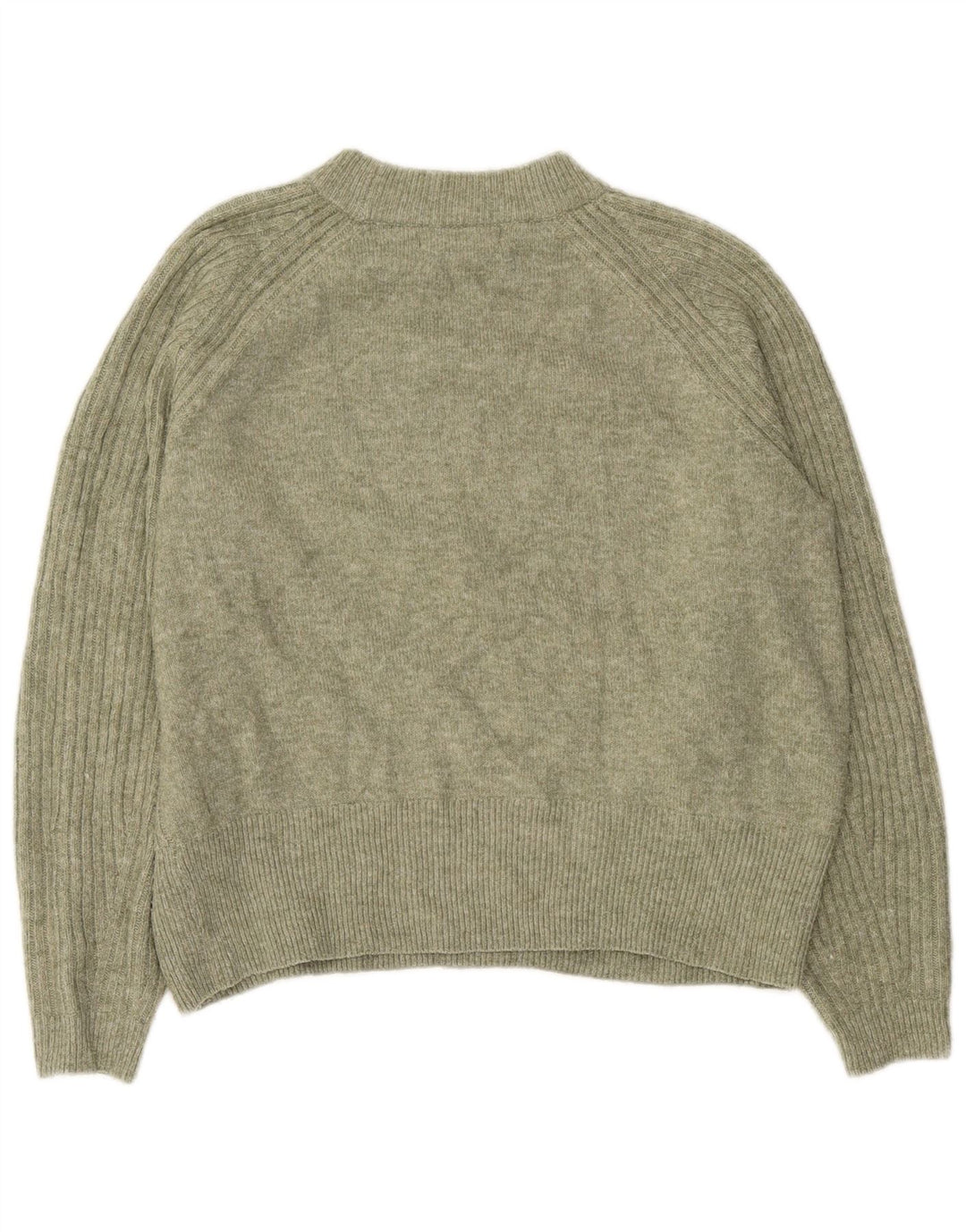 Marks & Spencer Womens Turtle Neck Jumper Sweater UK 14 Medium Green
