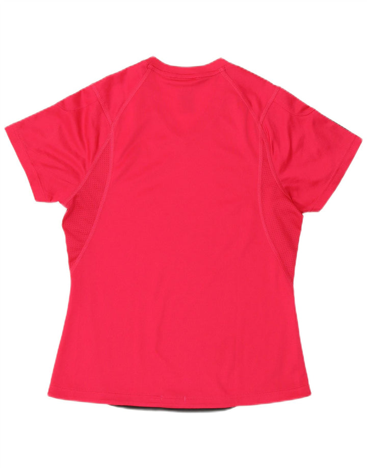 ADIDAS Damen Climacool T-Shirt Top UK 12 Mittelrosa Polyester