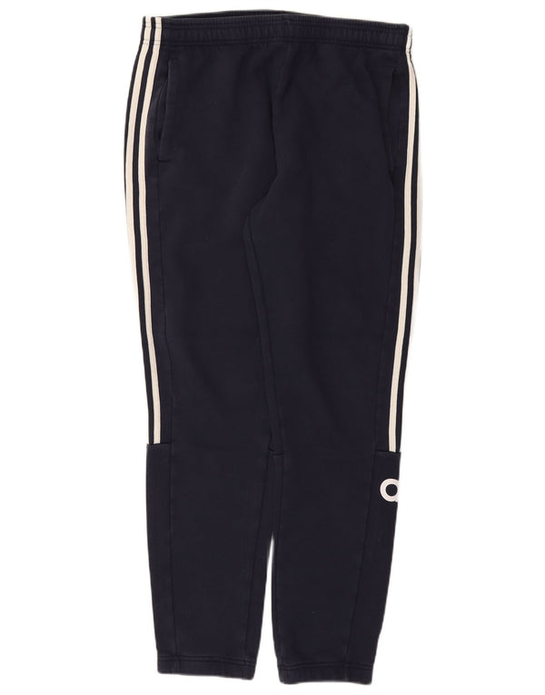 Adidas Mens Graphic Tracksuit Trousers Large Navy Blue Cotton