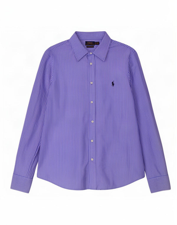 Polo Ralph Lauren Chemise habillée pour homme XL en coton à fines rayures bleues