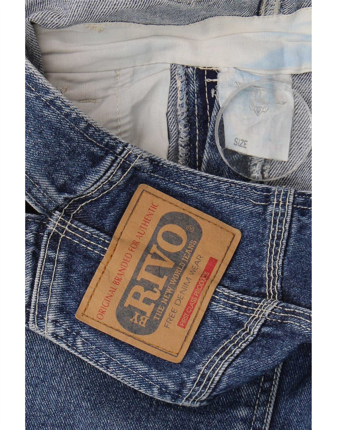 Vintage Womens Dungarees Jeans W31 L29 Blue Cotton