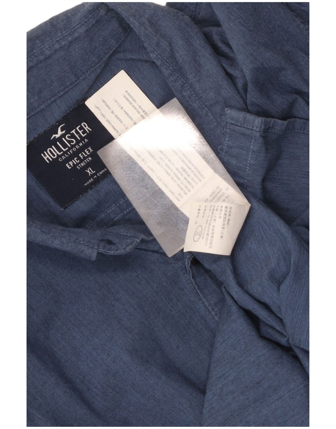Hollister Mens Shirt XL Blue Cotton