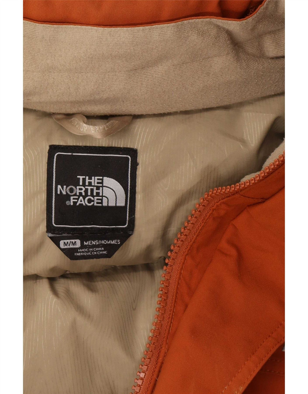 The North Face Mens Hooded Parka Jacket UK 38 Medium Orange Nylon