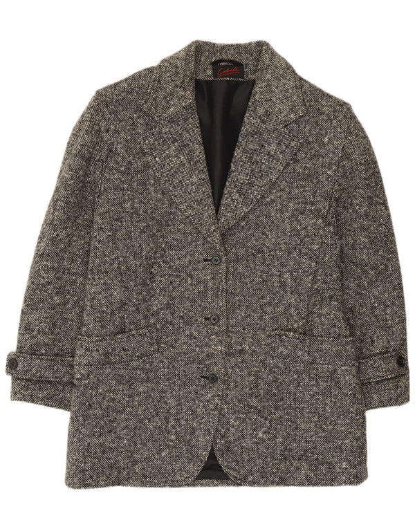Sobretudo feminino vintage UK 14 cinza médio