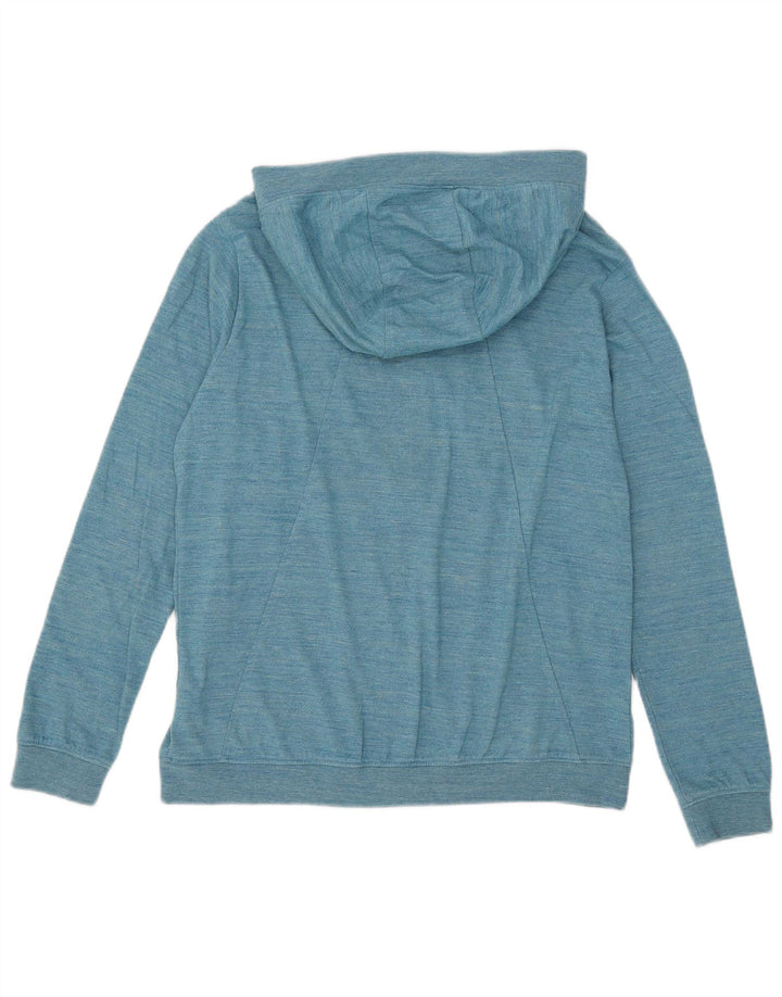 Nike hættetrøje med lynlås til kvinder UK 14 Large Blue Flecked Polyester