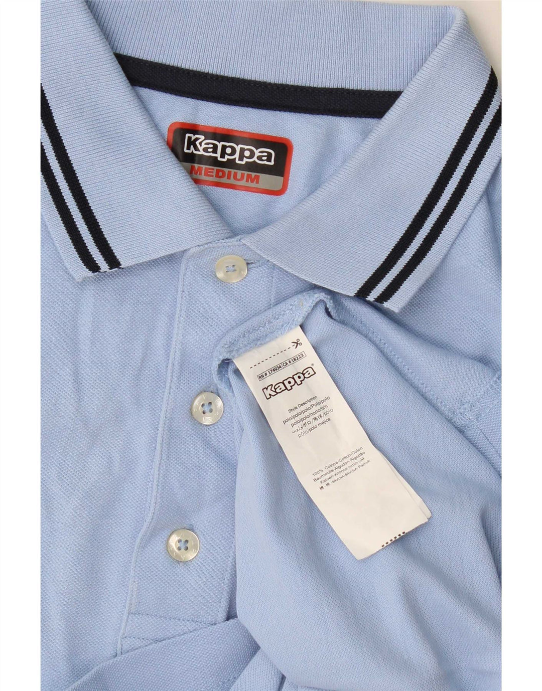 Kappa Polo Homme Bleu Moyen Coton