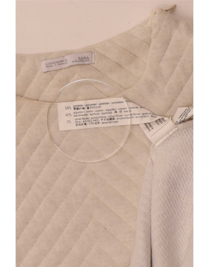 Zara Damen Pulloverkleid UK 10 Small Mehrfarbiges Colourblock-Polyester