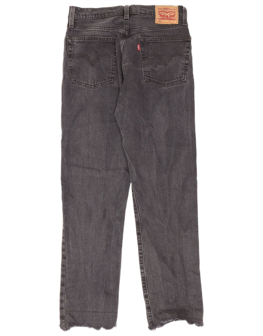 Levi's Womens 501 Straight Jeans W27 L28 Grey Cotton