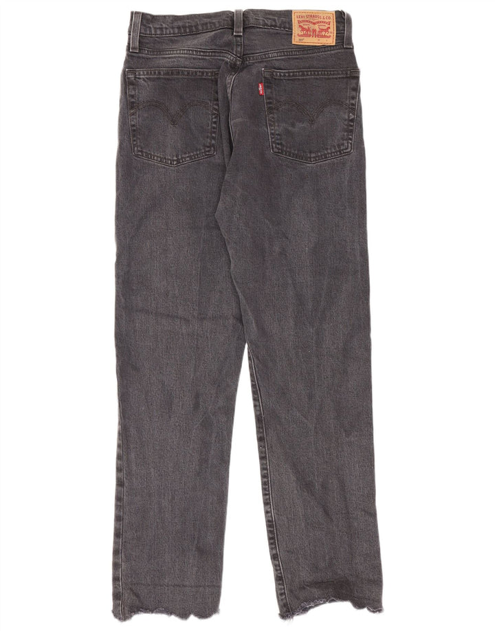 Levi's Womens 501 Straight Jeans W27 L28 Grey Cotton