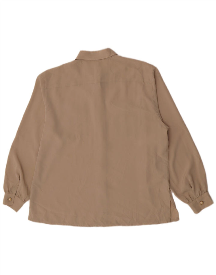 Michele Boyard Womens Oversized Shirt Blouse IT 42 Medium Khaki Polyester