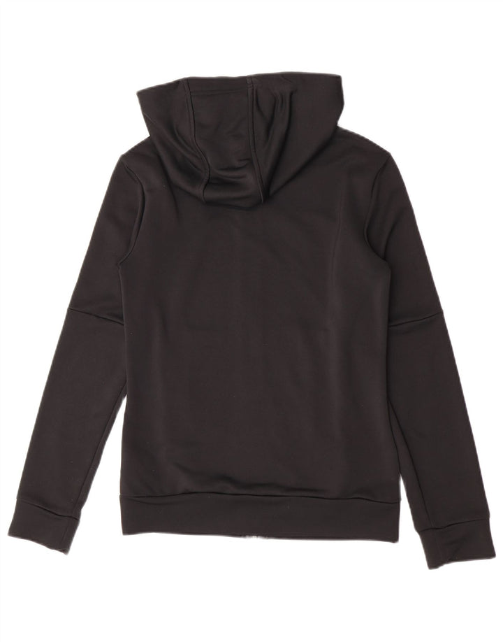 Adidas hættetrøje med lynlås til kvinder UK 8/10 Small Black Polyester