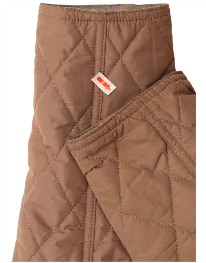 BARBOUR Womens Hooded Quilted Overcoat UK 8 Small  Beige Polyester