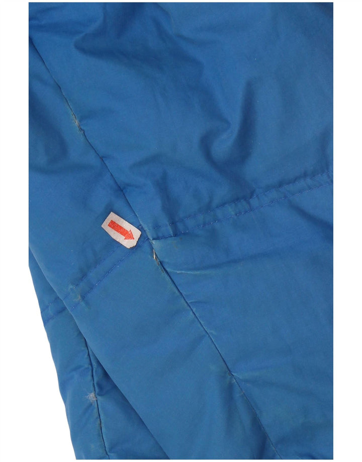 Diadora Herre Hætte Vendbar Polstret Jakke UK 40 Stor Blå Polyester