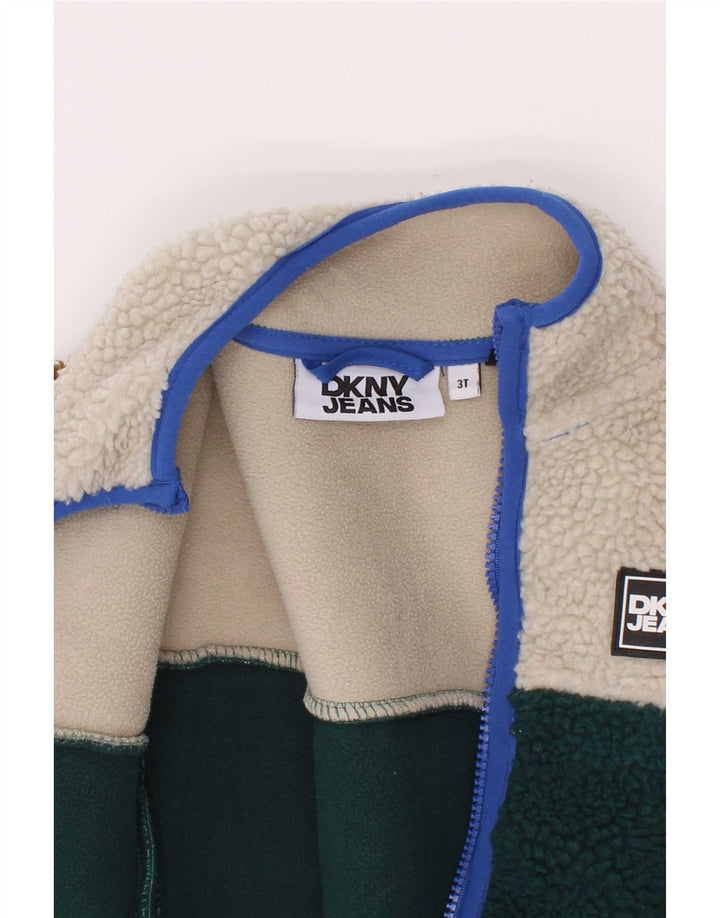 Dkny Boys Fleece Jacket 2-3 Years Multicoloured Colourblock Polyester
