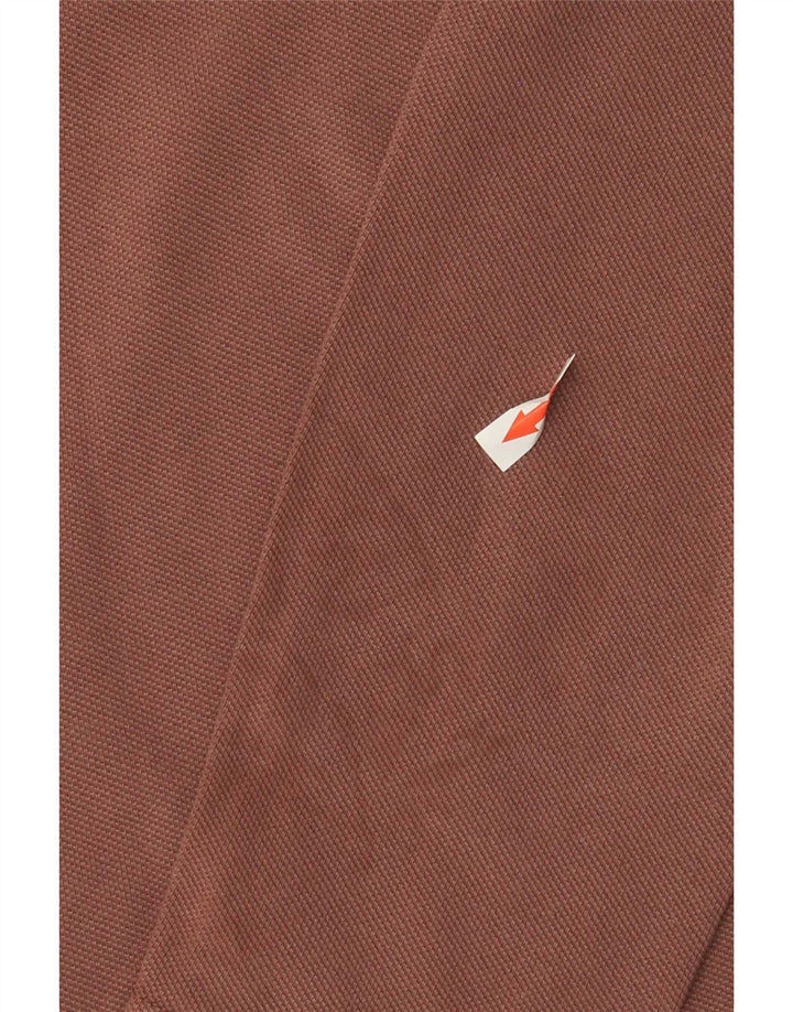 Fat Face Mens Long Sleeve Polo Shirt Medium Brown Cotton