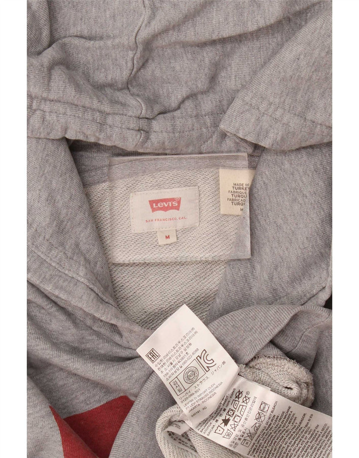Мужской джемпер с капюшоном Levi's с рисунком, средний серый хлопок с крапинками