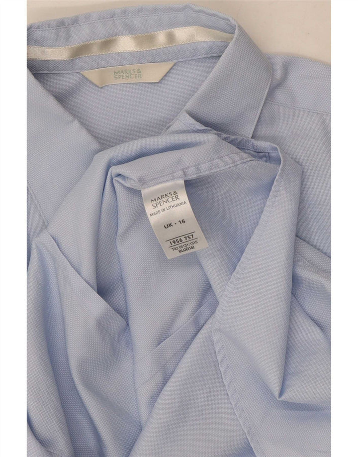 Cămașă formală pentru femei Marks & Spencer UK16 mare, albastru, bumbac