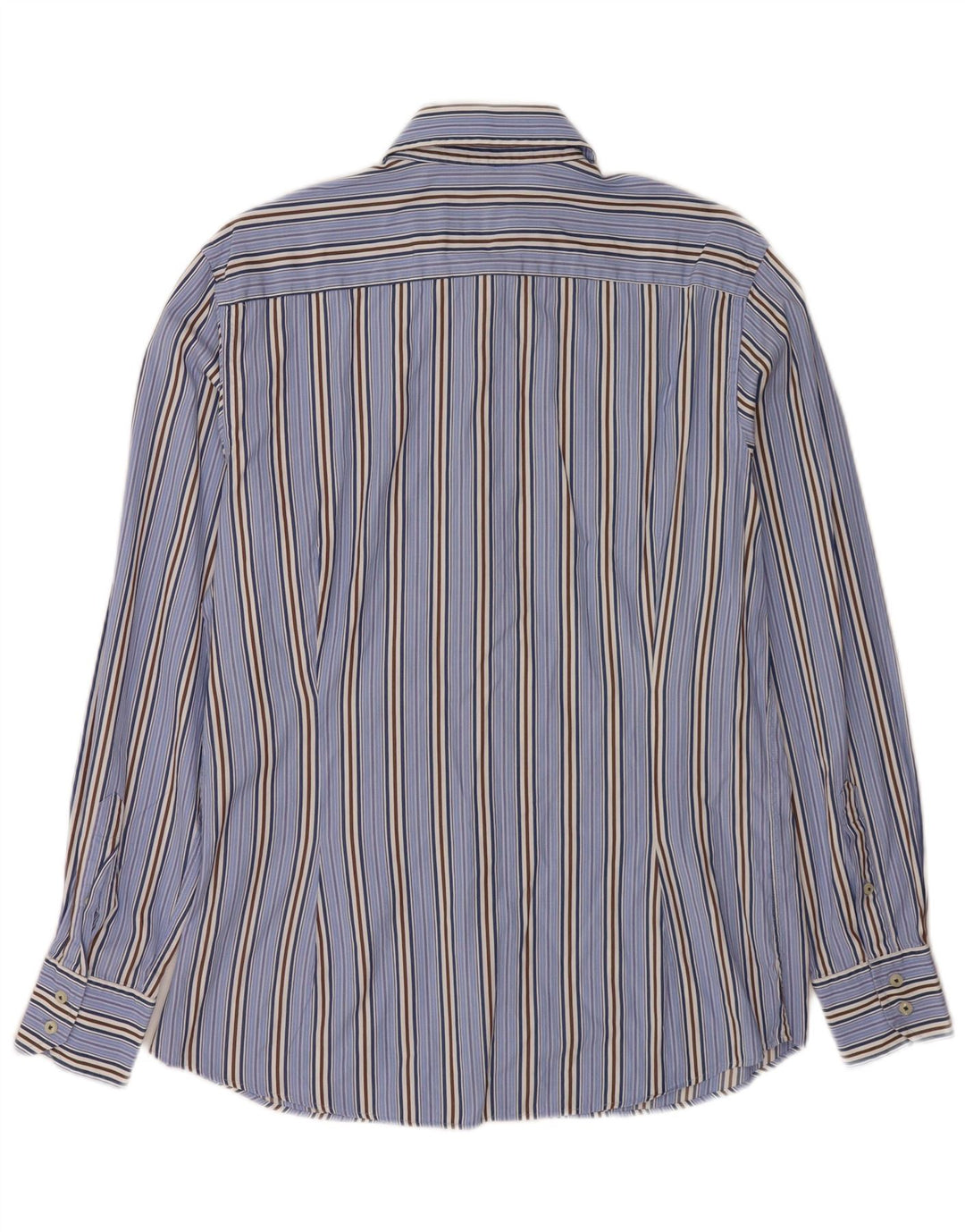 Massimo Dutti Chemise Homme Large Bleu Rayé Coton