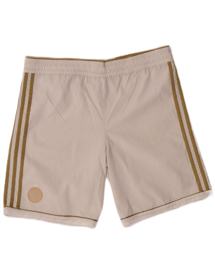 ADIDAS Boys Sport Shorts 13-14 Years White Polyester