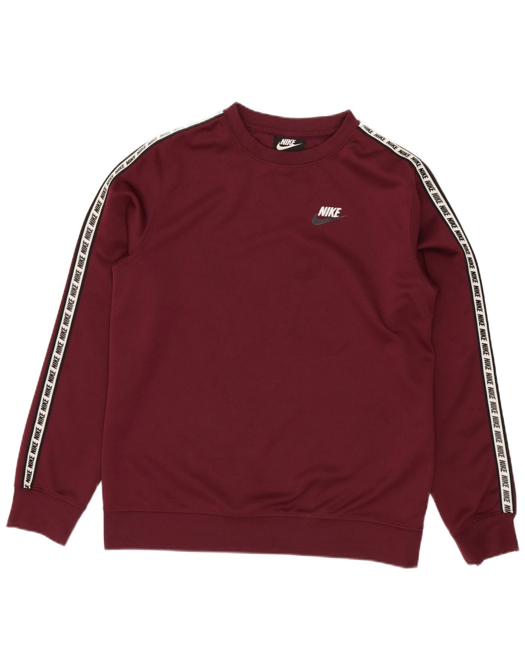 Nike Boys Graphic Sweatshirt Jumper 12-13 Years Large Maroon Colourblock