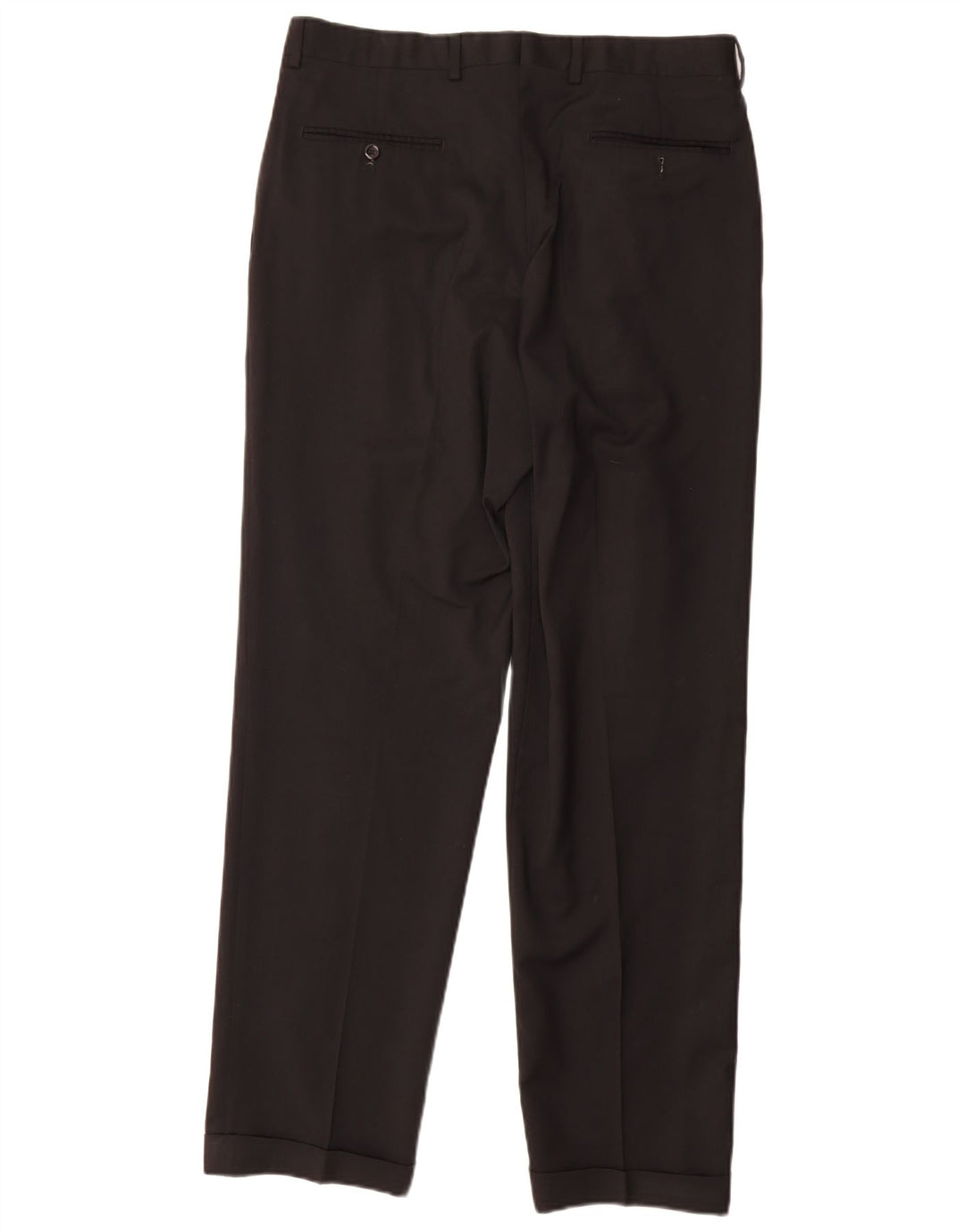 Pantaloni da abito con pegging da uomo Marks & Spencer W34 L31 lana nera