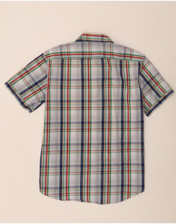Carrera Mens Short Sleeve Shirt 2XL White Check Cotton