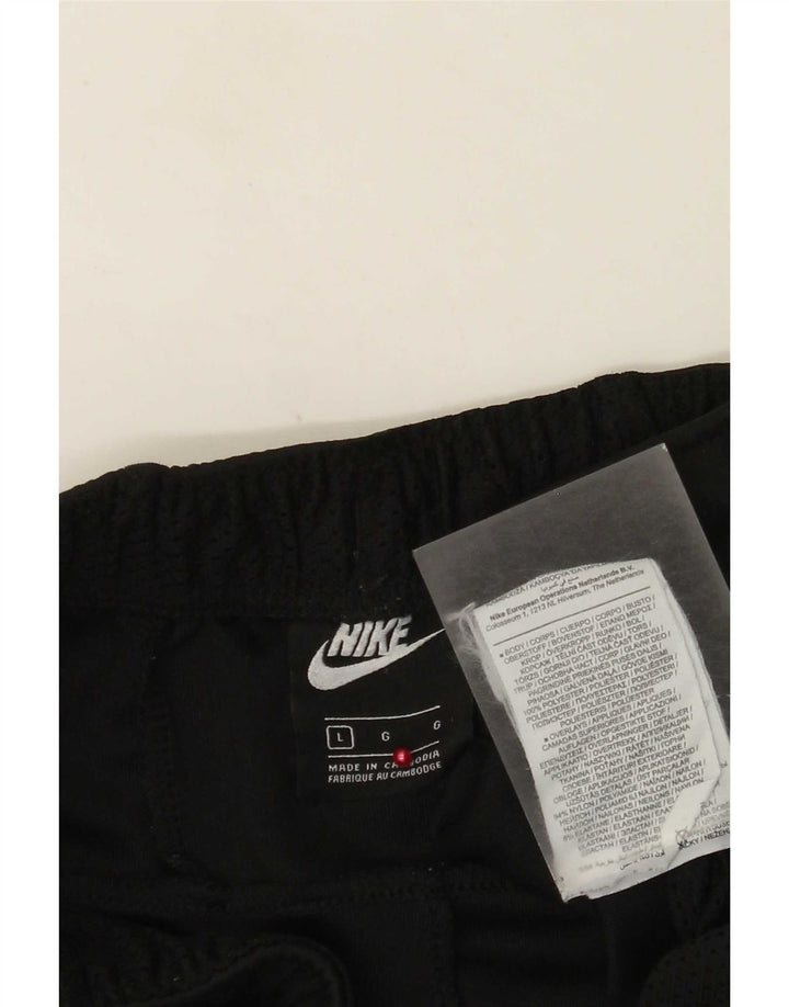 Мужские спортивные брюки Nike, джоггеры, большие черные полиэстер с цветными блоками