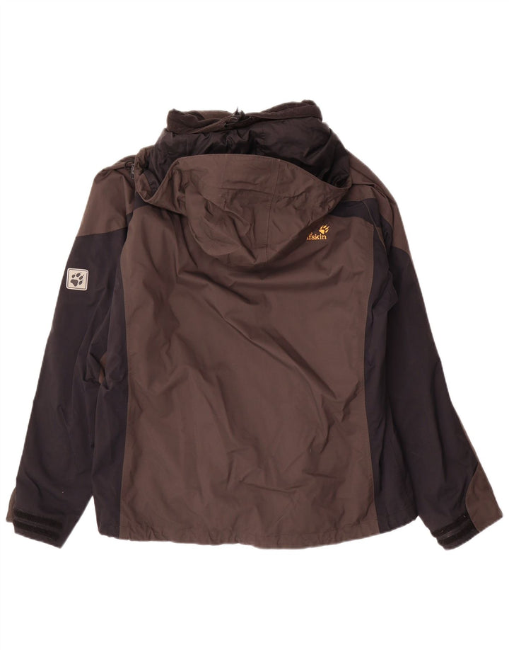 Jack Wolfskin Womens Oversized Rain Jacket UK 12/14 Medium Brown