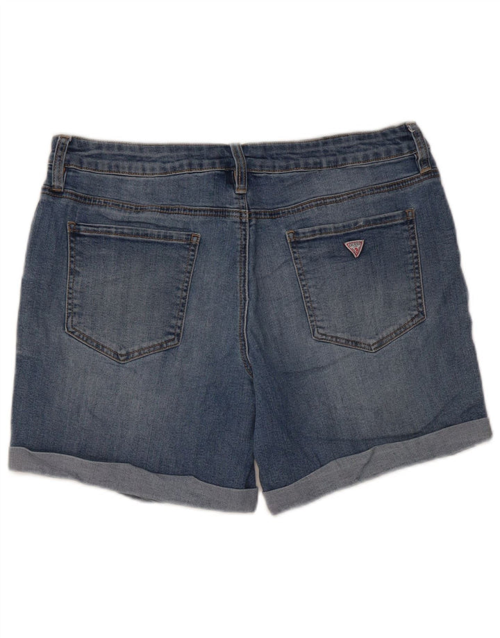 Guess Womens Low Waist Denim Shorts W31 Medium Blue Cotton