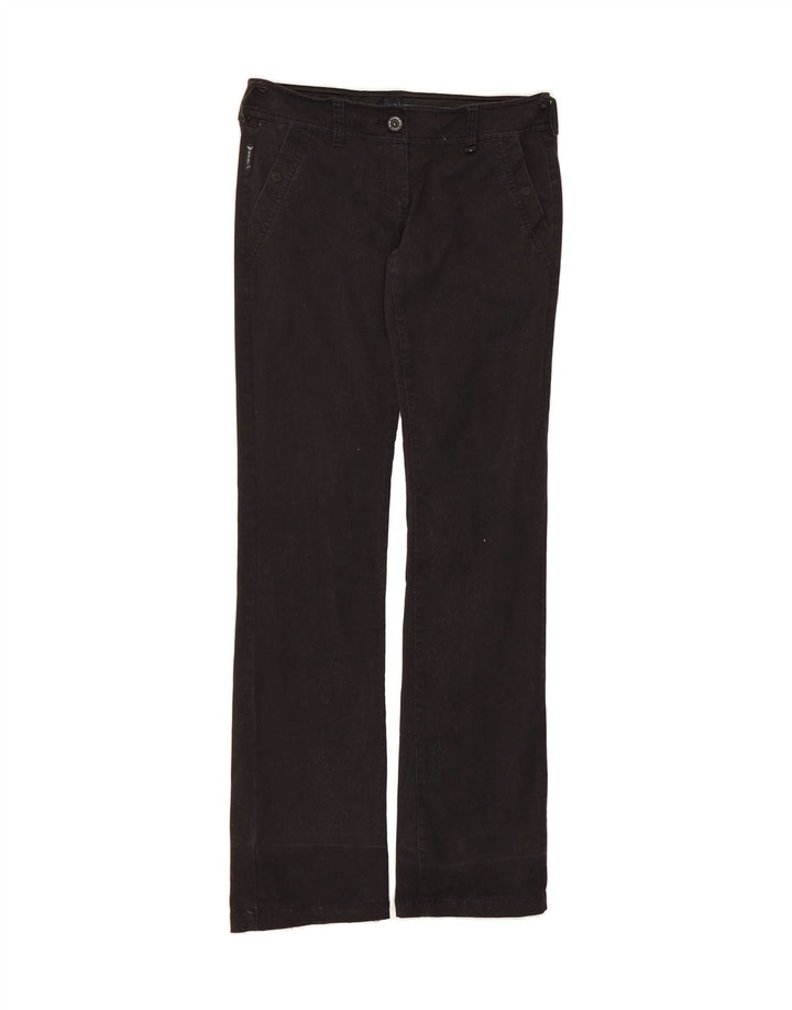 ARMANI Womens Bootcut Casual Trousers EU 40 Medium W30 L34 Black Cotton Vintage Armani and Second-Hand Armani from Messina Hembry 
