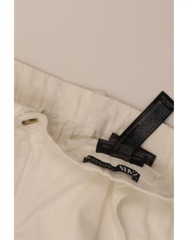 Pantaloncini chino da uomo Zara EU 42 Large W32 cotone bianco