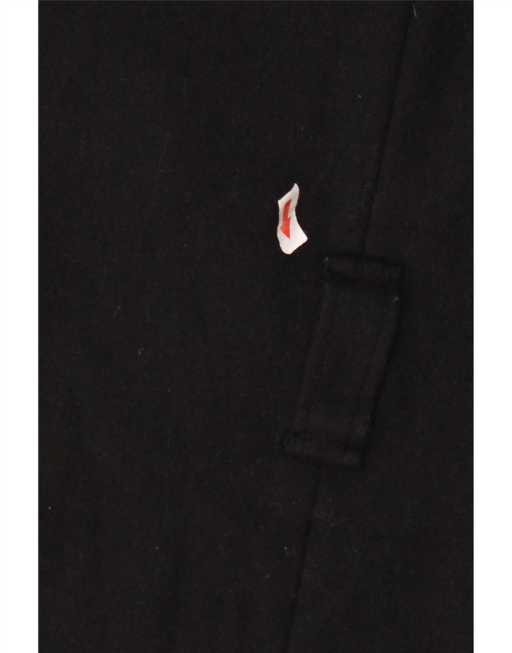 French Connection Damen Übergroßer Mantel UK 12 Mittelschwarze Wolle