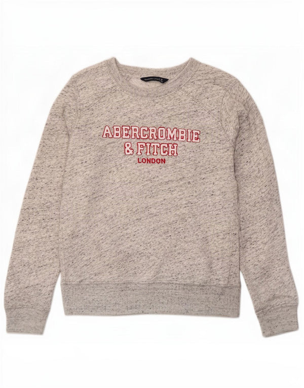 Pulover de hanorac Abercrombie & Fitch pentru femei UK 14 Medium Gri Pete