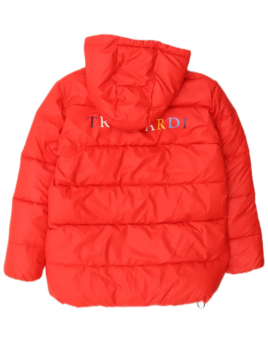 Trussardi Boys Graphic Hooded Padded Jacket 11-12 Years Red Polyester