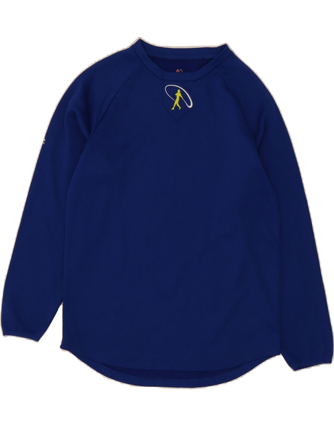 MAJESTIC Boys Top Long Sleeve 13-14 Years Large Blue Polyester Vintage Majestic and Second-Hand Majestic from Messina Hembry 