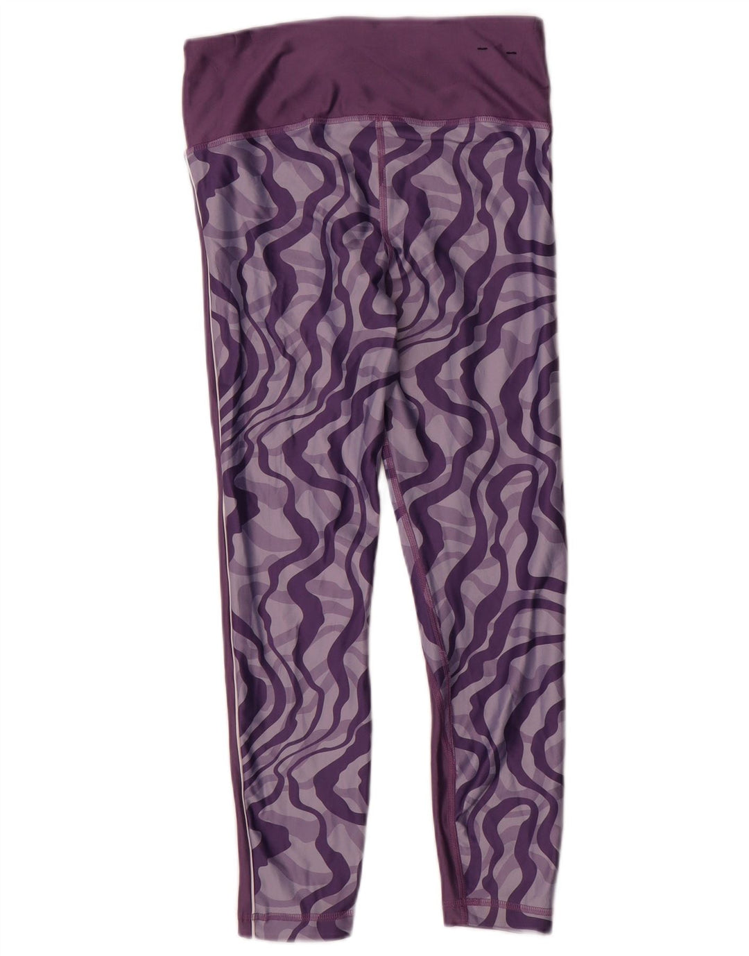 Under Armour Womens Heat Gear Abstract Pattern Leggings UK 14 Medium Purple