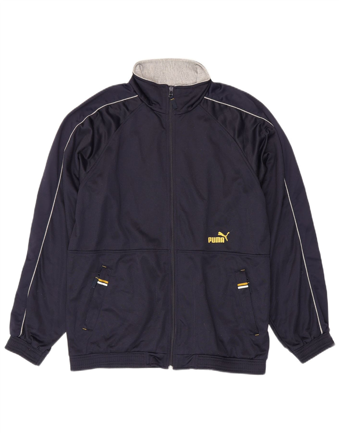 Puma Mens Tracksuit Top Jacket Small Navy Blue Polyester