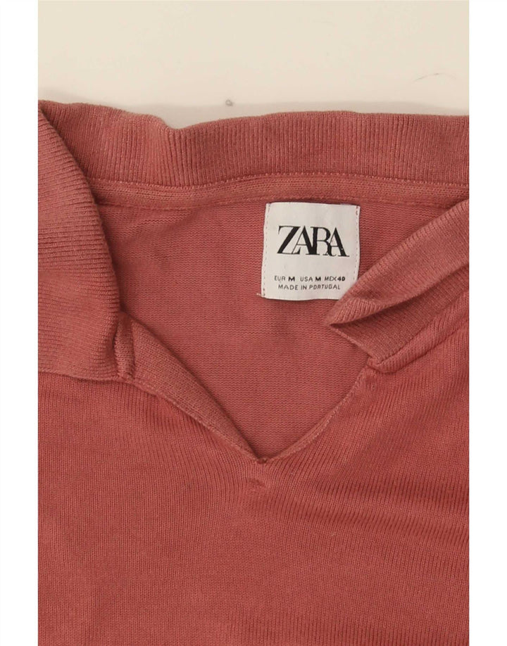 Tricou polo Zara pentru femei UK 12 Roz mediu