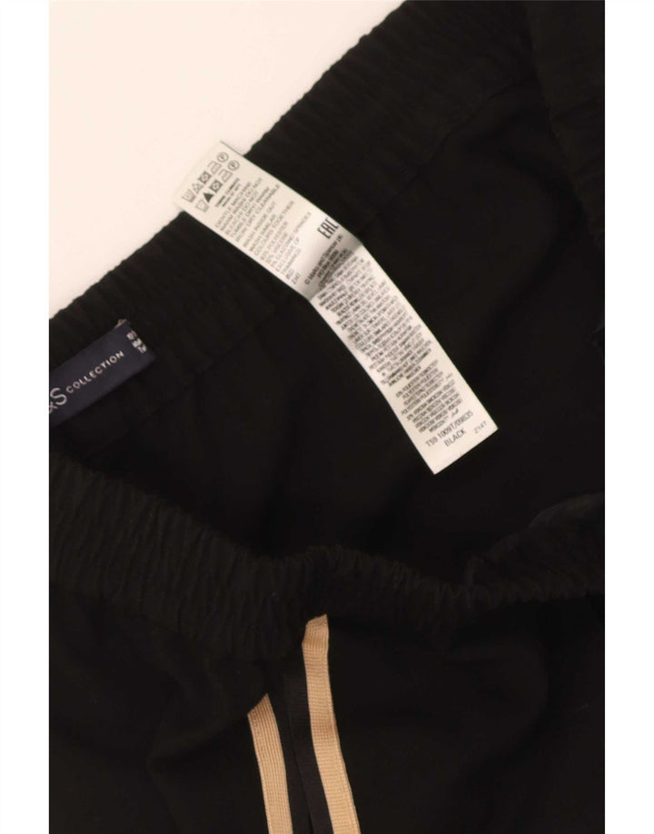 Marks & Spencer Pantalon de survêtement pour femme UK 10 Small Noir Polyester