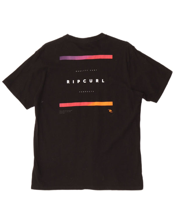 Rip Curl Mens Standard Fit Graphic T-Shirt Top Large Black Cotton