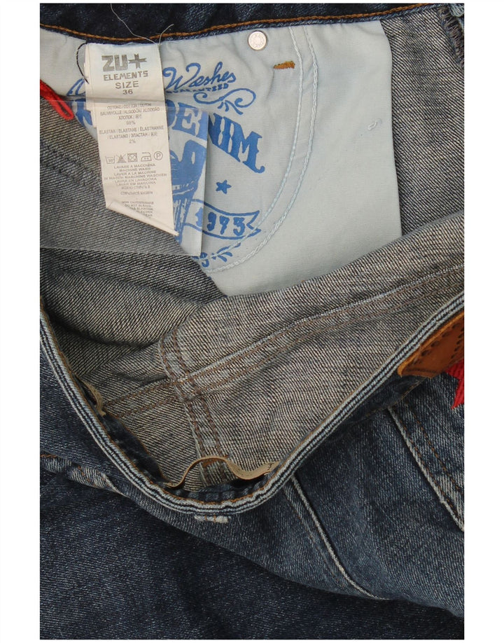 Zu Elements Herren Super Slim Jeans W36 L34 Blaue Baumwolle