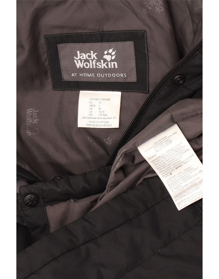 Jack Wolfskin Jachetă căptușită cu glugă pentru femei UK 12/14 Poliester mediu negru